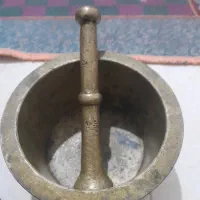 هاون جنس قدیمی برنج بزرگ جادار با دسسته مخصوص