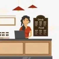 صندوقدار خانم کافی شاپ شیفت عصر