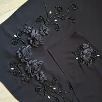 روسری روباندوزی وجواهردوزی شده