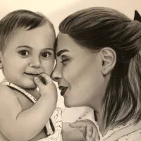 سفارش طراحی و نقاشی چهره سیاهقلم