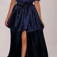 لباس مجلسی زنانه/دخترانه سورمه‌ ای