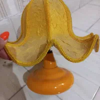 چراغ خواب و لوستر آویز ست به رنگ زرد