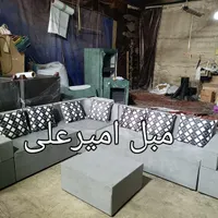 مبلمان مبل ال و راحتی طوسی مشکی|مبلمان خانگی و میز عسلی|تهران, شهرک شریفی|دیوار