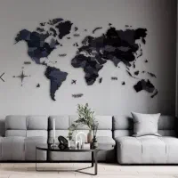 دیوار کوب نقشه جهان