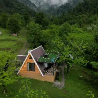 کلبه سویسی جنگلی دو خوابه روف ویو بینظیر ماسال