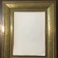 سه عدد قاب عکس خاتم کاری سه گل و دو گل