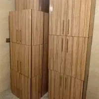 کابینت کمدMDF از ورق پاک چوب در 3 ابعاد استاندارد