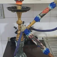 قلیون تنه برنجی و چوبی
