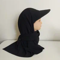روسری نقابدار کرپ پفکی