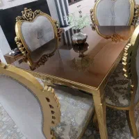 میز غذاخوری ۴نفره طلایی