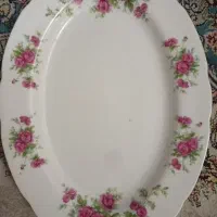 دیس چینی گل سرخی قدیمی اصل