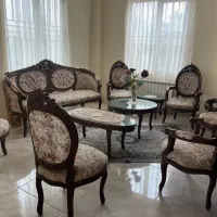 سرویس مبلمان ۸ نفره استیل چوب گردو