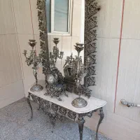 آینه شعمدان ساعت کنسول جنس آلمنیوم ترکیه ای