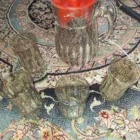 پارچ لیوان  و چاقو