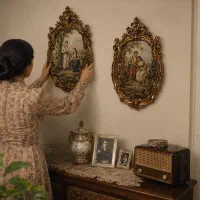 قاب تابلو کلاسیک با مخمل هر ۳ عدد ۱ عدد اشانتیون