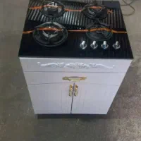 اجاق گاز چوبی 4 شعله کابینتی m7 ساده و طرح دار