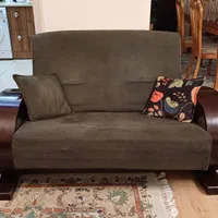 مبل راحتی ۶ نفره چوبی مدور