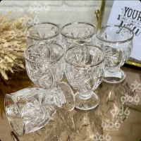دو دست استکان پایه دار