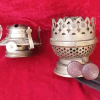 دو فتیله انگلیسی آنتیک قدیمی چراغ نفتی گردسوز 2تا