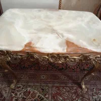میز پایه برنزی سنگی