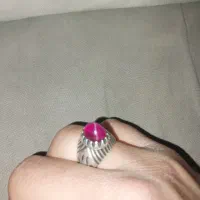 انگشتر نقره یاقوت استار