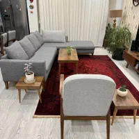 مبل 7نفره شیک و تمیز همراه بامیز