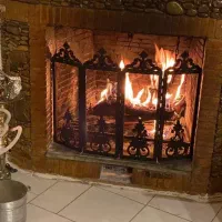 محافظ جلوی شومینه