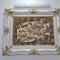 قاب تابلو سالم .رنگش سفید صدفی براق