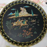 سینی دیوارکوبی قدیمی فلزی آنتیک