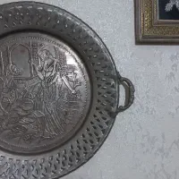 تابلو وسینی وشمعدان مسی