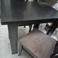 میز ناهارخوری دونفره مشکی ام دی اف