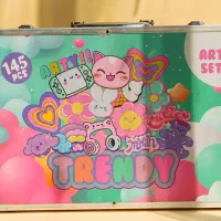 ست چمدان رنگ امیزی حرفه ای ۱۴۵تکه کاغذدیجیتال کودک