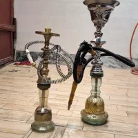 دو عدد قلیان خلیل مامون و برنجی