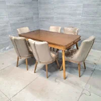 ناهارخوری ۶ نفره با شیشه و کاور