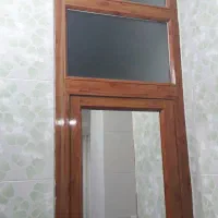 درب حمام آلومینیوم طرح چوب