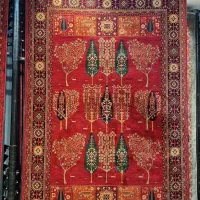 ده تخته فرش ۶ متری لاکی قرمز سنتی مطابق عکس