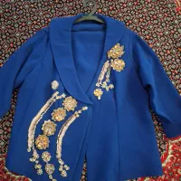کت ودامن مجلسی جنس کریپ مهناز با کار شده