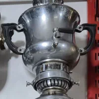 سماور نفتی قدیمی و چراغ نفتی کرونا قدیمی کلکسیونی