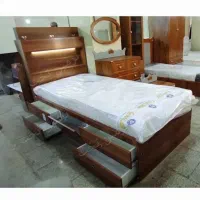 تخت خواب یکنفره ( هانا ) آپارتمانی کمجا