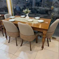 میز نهار خوری صندلی چوب راش ۶ نفری نهارخوری
