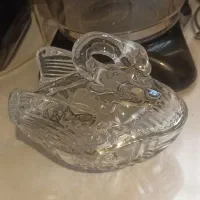 قندان یا شکلات خوری قو  کریستال