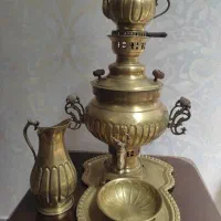 سرویس سماور زغالی برنجی ۶لیتری