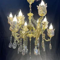 لوستر فرشته و دوگل ۶شاخه ۹شعله برنج ضمانتدار