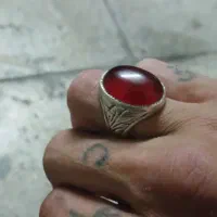انگشتر نقره درجه1 قدیمی سنگ زیبا