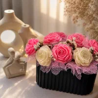 شمع باکس گل