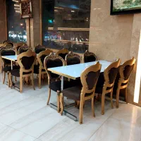 میز مبلی چهاروشش نفره با صندلی مبلی