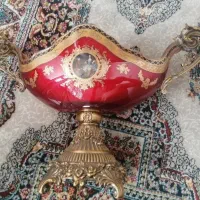 کشکول پایه برنز و ظرف گرد
