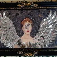تابلو آینه کاری قاب چوبی