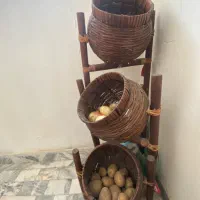 سبد چوبی سیب زمینی پیاز فانتزی