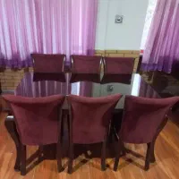 میز صندلی ۶نفره چوب راش